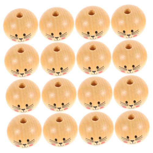 SEWACC 20 Stück Katze Holzperlen tiermotive sommerdeko home decor bastelmaterial handgemachte Perlen-Kit Bretter Anhänger Blazer Bausätze Charms-Perlen Perlen in loser Schüttung von SEWACC