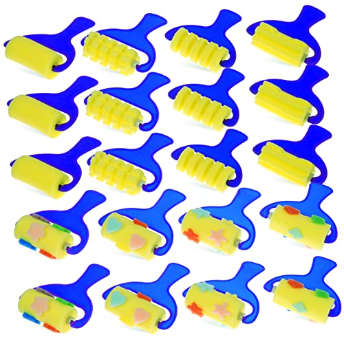 SEWACC 20 Stück Zeichenschwammrolle Malschwämme Für Kleinkinder Schwamm Farbe Pinsel Rolle Farbroller Für Bastelsets Für Kinderhandwerk Schwammrollen Graffiti-schaumpinsel von SEWACC