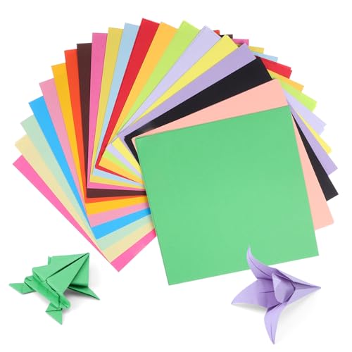 SEWACC 200 Stk Buntes Origami Knotenhüllen zum Basteln quadratisches Papier Pastellpapier zum Basteln handgeschöpftes Kartenpapier Bretter farbiges Bastelpapier farbiger Karton Zellstoff von SEWACC