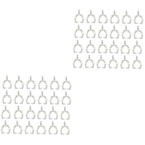 SEWACC 200 Stück Anhänger Aus Schmucklegierung Klemmbügel Für Anhänger Blatt Anhänger Halskettenbügel Anhängerverschluss Für Halskette Schmuckzubehör Anhängerherstellung Bügel Für von SEWACC