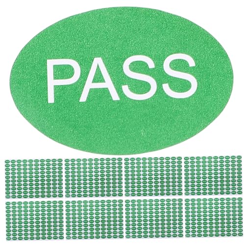 SEWACC 2000 Stück Ovaler grüner QC-Pass-Inspektionsaufkleber wiederverwendbar Klebeband Siegel Aufkleber Vinyl klebesticker stickers aufkleber qc hat Labels übergeben Lageretiketten Green von SEWACC