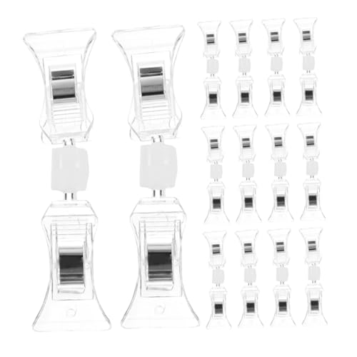 SEWACC 20Pcs Werbeclip mit doppelseitigem Clip verkaufsdisplay multifunktionale clips Schilderhalter speichern Halterungen für Warenschilder Etikettenhalter für Warenschilder Plastik von SEWACC