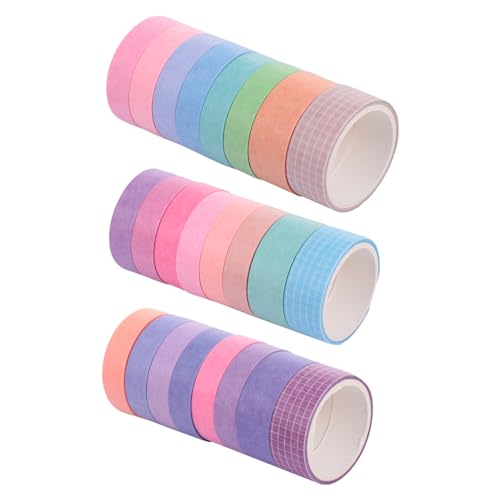 SEWACC 24 Rollen Einfarbiges Washi Tape beschreibbares Washi-Tape Scrapbooking-Klebeband the washi tape wohnungseinrichtung dekoratives Washi-Tape DIY Washi Tapes Japanisches Papier von SEWACC