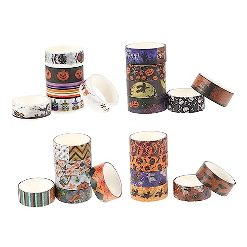 SEWACC 24 Rollen Halloween-Washi-Tape Urlaub Plakatband doppelseitiges Klebeband Halloween-Glitzer halloween washi tape geschenkband halloween DIY-Bänder Bänder zum Thema Halloween Papier von SEWACC