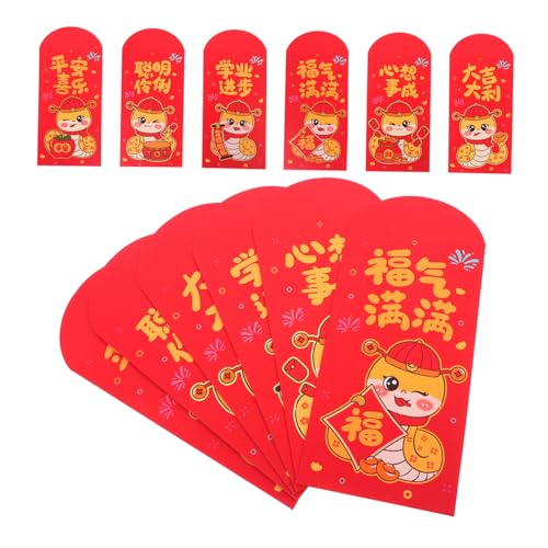 SEWACC 24st Rote Umschlagtasche „year of The Snake“. Mondneujahrsumschläge Rote Umschläge Chinesische Neujahrsumschläge Geldumschläge Geldumschlag Neujahrsumschlag Papier von SEWACC