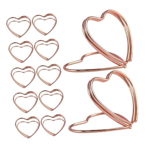 SEWACC 25st Liebes-visitenkartenhalter Visitenkarte Des Karteninhabers Befestigung Schüssel Clip Zimmerschmuck Planke Möbellager Uhr-bausatz Selber Machen Schnitzen Rose Gold Metall von SEWACC