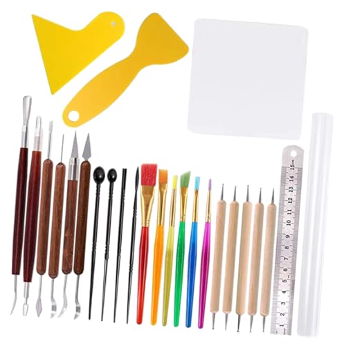 SEWACC 26 Stk Schnitzmesser aus Ton Werkzeug zum Formen von Wachs Bildhauerwerkzeuge Formen aus Knetmasse clay tools sculpting tools Prägewerkzeuge Modelliermasse Papier von SEWACC