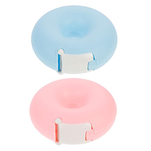 SEWACC 2St Bandschneider Duo Klebeband-Nachfüllpackungen für Spender Gadgets zum Schneiden von Bändern Papier tape dispenser tape cutter Klebebandspender Bandschneideklemmen Abs Blue von SEWACC