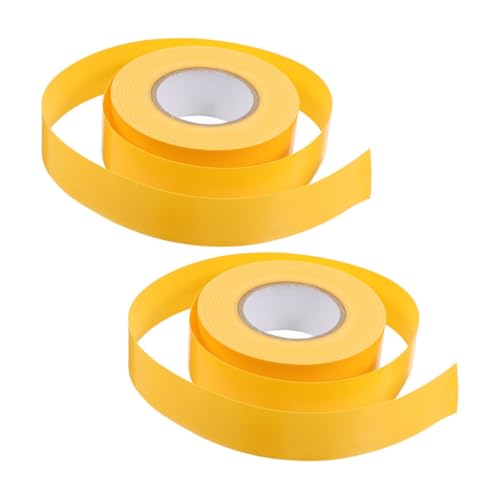 SEWACC 2St Kein Klebeband PVC-Flagge PVC-Dekoration gelbes Markierungsband Yellow von SEWACC