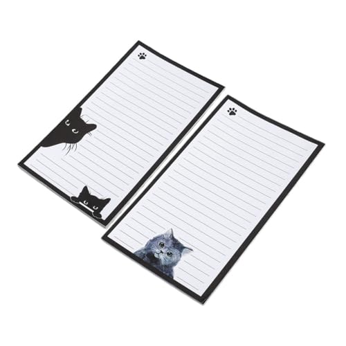 SEWACC 2st -nachrichtenbrett Bürozubehör Leere Haftnotizen Bürodekoration Für Frauen Haftnotizen Süß Scrapbook-memo-aufkleber Notizblock Abreißbare Memo-sticker Pads Black Papier von SEWACC