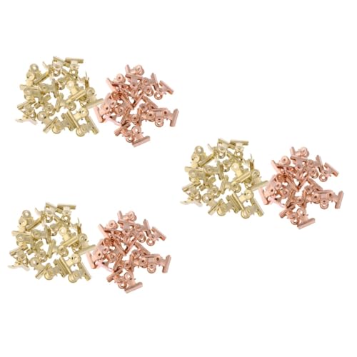 SEWACC 3 Sätze Tägliche Clips Bürobedarf Aus Roségold Roségoldene Binderclips Goldene Büroklammern Clips Für Finanzordner Büroklammern Aus Metall 40 Stück * 3 von SEWACC