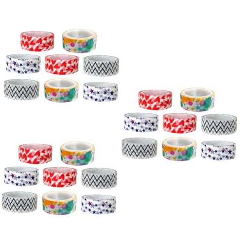 SEWACC 3 Sätze Washi-tape Papierklebeband Selber Machen Bastelbänder Farbband Farbiges Klebeband Tagebuch Klebeband Dekoratives Abdeckband Farbiges Abdeckband Abdeckklebeband 8 Stück * 3 von SEWACC