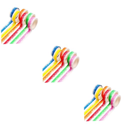 SEWACC 3 Sätze Washi-tape Scrapbbok The Washi Tape Wandverkleidung Party-geschenkband Washi Tape Zum Verpacken Von Geschenken Notizbuchband Washi-klebeband Papier Colorful 6 Rollen * 3 von SEWACC