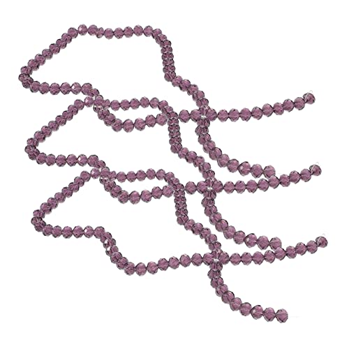 SEWACC 3 facettierte Perlen weihnachtskrippe tischläufer weihnachten Schlüsselanhänger raumdeko beads Edelstein-Anhänger DIY-Perlen Perlen-Anhänger Glasperlen für DIY Kristallglas Violett von SEWACC