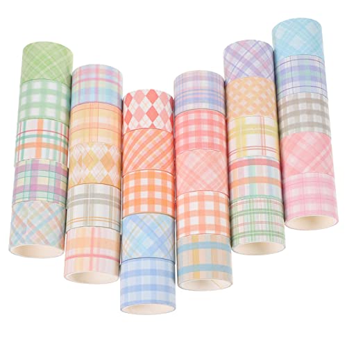 SEWACC 30 Rollen Kariertes Washi Tape Scrapbook-Klebeband Aufkleber zum Basteln japanisches Dekor bastelmaterial für kinder basteln für kinder ästhetisches Washi-Tape Mehrzweck-Washi-Tape von SEWACC