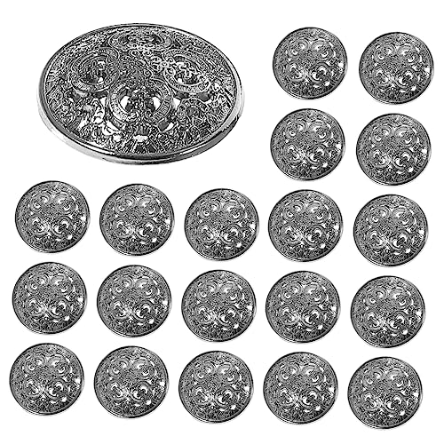 SEWACC 30 Stück Metallknopf Für Mantelknöpfe Silber Ersatzknopf Nähknopf Silber Mantelknöpfe Goldknopf Hosenknopf Kleine Silberknöpfe Scrapbooking Knopf Knöpfe Für Bastelset von SEWACC