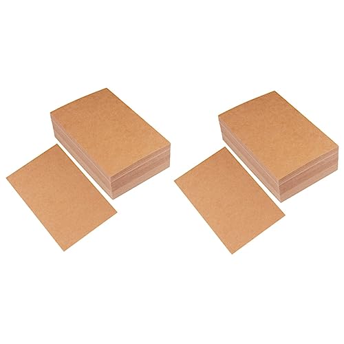 SEWACC 300 Stk Leere Pergamentkarten grußkarten dankeskarten the card DIY Karten praktische Wortkarten Postkarten aus leerem Papier Zubehör beachten Student leere Karten Light Brown von SEWACC