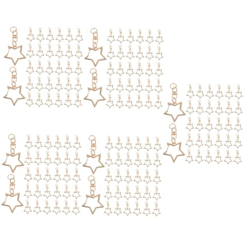 SEWACC 300 Stk Pentagramm Schlüsselanhänger Drehverschlüsse mit Ringen Schlüsselband Stern-Haarspangen Schlüsselbund anhänger schnallen selber machen Schnallen für Schlüsselanhänger von SEWACC
