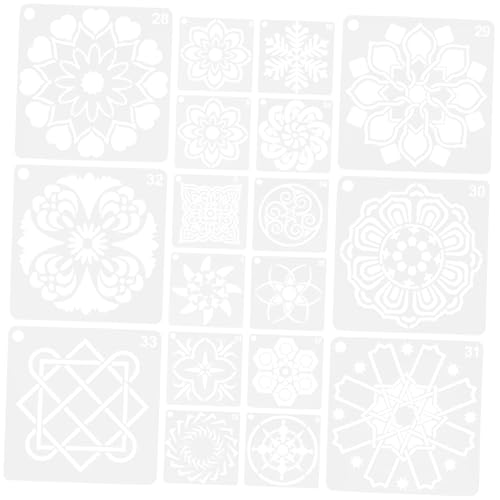SEWACC 36 Stück Teiliges Mandala Schablonen Wiederverwendbare Malvorlagen für Wand Boden Möbel Stoff DIY Dekoration Vielseitige Malwerkzeuge für Kreative Wandmalerei und Bastelprojekte SEWACC 36 Stück Teiliges Mandala Schablonen Wiederverwendbare Malvorlagen für Wand Boden Möbel Stoff DIY Dekoration Vielseitige Malwerkzeuge für Kreative Wandmalerei und Bastelprojekte von SEWACC