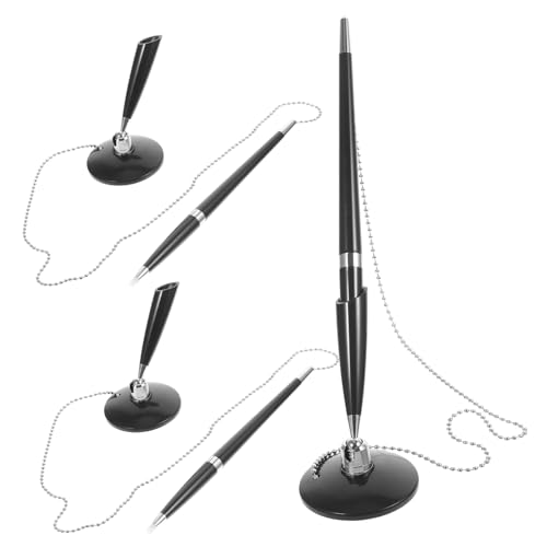 SEWACC 3St Stift mit fester Basis zappeln Registerkarten Tinte Instrument Unterzeichnung schreibtischdeko schreibtisch dekoration kugelschreiber Schild Stift gästebuch stift Plastik Black von SEWACC