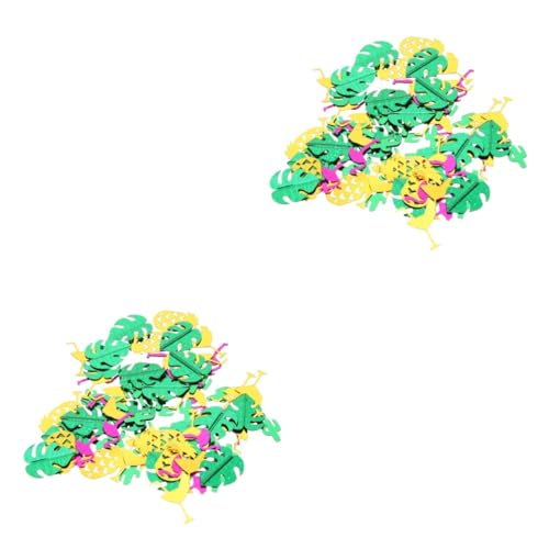 SEWACC 4 Packungen Schildkrötenblatt-Konfetti Ananas Konfetti Hawaiianisches Tischkonfetti Luau-Konfetti komfetti konfettiballone Konfetti zum Verpacken Party dekoratives konfetti Papier von SEWACC