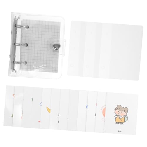 SEWACC 4 Sätze Mini-notizbuch Klares Bindemittel Ordnertaschen Für 3 Ringordner Kleines Spiralheft Notizbuch Mit Losen Blättern Klarsicht-taschennotizbuch Kawaii-notizbuch Silver Papier von SEWACC