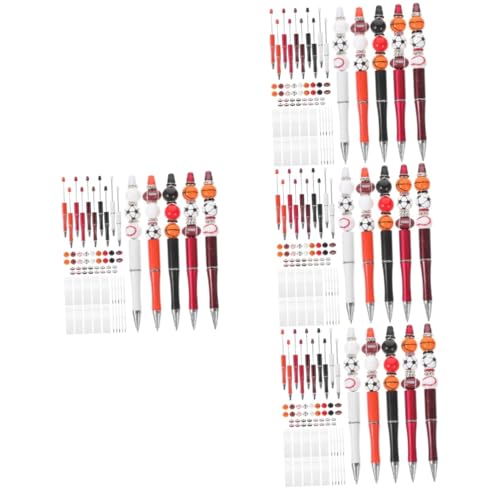 SEWACC 4 Sätze Sportperlenstift Stift-kits Kugelschreiber Für Den Haushalt Plastikstifte Tragbarer Kugelschreiber Stiftherstellungsset Accessoire Für Erwachsene Perlenstifte Masse Holz von SEWACC