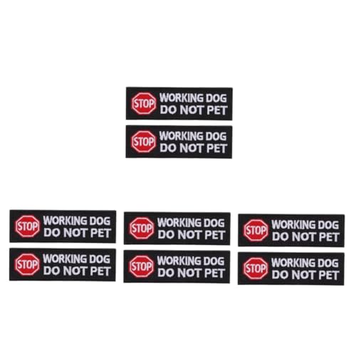 SEWACC 4 Sätze Stickaufnäher Für Haustiertransporter Haustier Rückenband Aufnäher Hundekennzeichnung Aufnäher Hundezubehör Diensthundepatch Hundewesten-patch Polyester Black 2 Stück * 4 von SEWACC