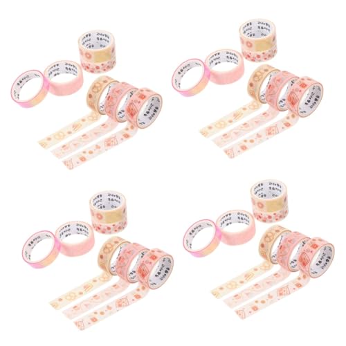 SEWACC 4 Sätze Washi-tape Washi Klebeband Diy-dekoration Handgemachte Dekoration Diy-band Dekoratives Band Dekoratives Bastelband Scrapbooking Washi Tape Japanisches Papier 7 Rollen * 4 von SEWACC