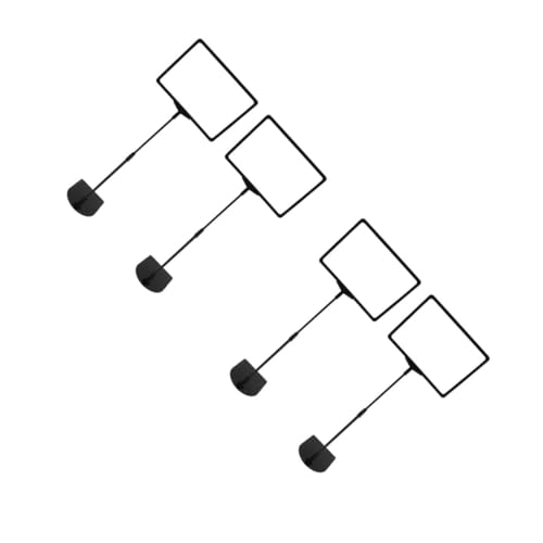 SEWACC 4 Sets Präsentationsständer Schilder Etiketten Schilderhalter Bodenschilder Halter Ladendisplay Warenanhänger Warenschildhalter Schilderdisplay Schwarzer Edelstahl von SEWACC