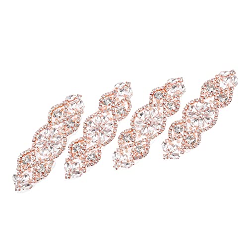 SEWACC 4 Stück Hüfthalter Strass Aufnäher Strass Gürtel Blumensträuße Elegante Bhs Schmuck Blitz Kostüm Bräute Dekorative Aufnäher Für Kleidung Dessous Hochzeiten von SEWACC