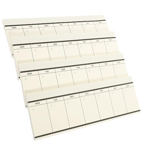 SEWACC 4 Stück Wochenplaner Haftnotizen erinnerungsbuch write board tischpolster memoboard büromaterial Notizbuch Nachfüllung Notizbücher Notizblöcke schreiben Planungshandbücher Papier von SEWACC