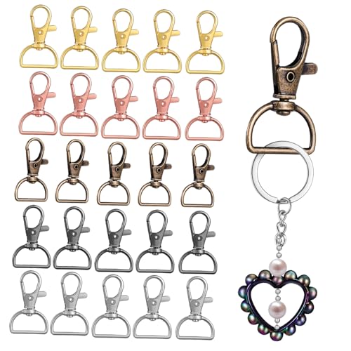 SEWACC 40 Stück Schlüsselanhänger Clips Mit Metallhaken Schlüsselanhänger Clips Schlüsselring Clips Schlüsselband Karabiner Schlüsselanhänger Anhängerverschluss DIY von SEWACC