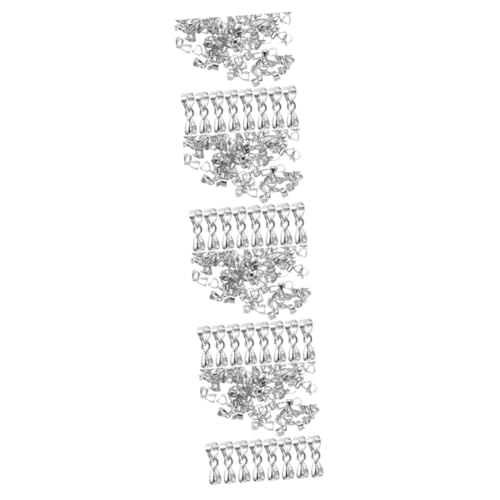 SEWACC 400 Stk Hängende Schnalle Anhängerverbinder Für Diy Bügel-charm-verschluss Armbandverschluss Selber Machen Charm-verschlüsse Anschlüsse Kristallperlen Schmuck Silber- Silver von SEWACC