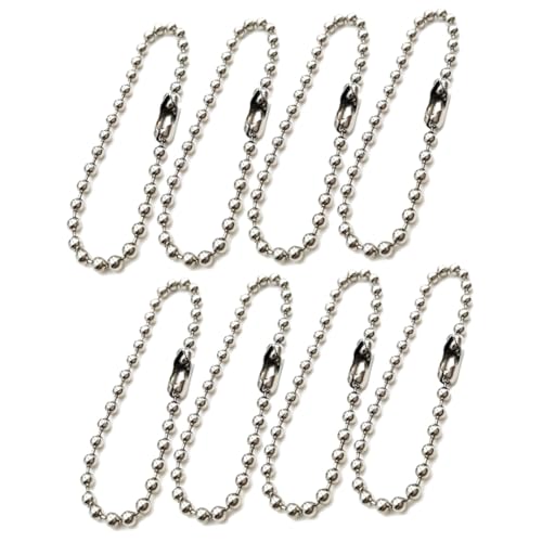SEWACC 400 Stk Kugelkette Perlenverbinder Schlüsselanhänger Schlüsselanhänger Eicheln basteln beschriftungsetiketten metallkette Schlüsselbund Perlenkette langer Perlenverschluss von SEWACC