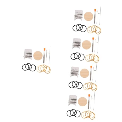 SEWACC 5 Sätze Kleine Strickmaschine Strickbrett Rotierender Webstuhl Webwerkzeug Werkzeuge Für Webstühle Gobelin-strickwerkzeug Kleidung Diy Webstuhl Drehwerkzeug Garn Webstuhl Hölzern von SEWACC