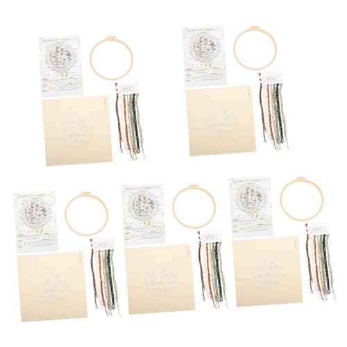 SEWACC 5 Sätze Stickerei-starter-kit Geschmücktes Zubehör Kreuzstich-set Bausatz Cross-kit Bausätze Ornament-sets Nähsets Bastelsets Für Erwachsene Kreuzstichzubehör Nähzubehör Abs von SEWACC