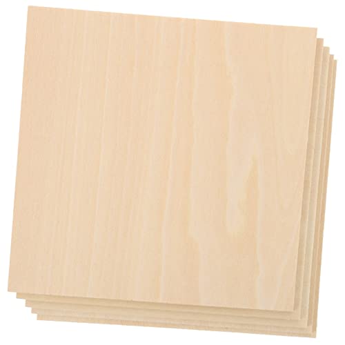 SEWACC 5 Stück Planke Abs Hartholz Dübellehre leer Jumbo holzbrett bügelbrett holzplatte holzbohlen basteln rechteckige Holzscheiben einfache Holzscheibe hölzern Light Brown von SEWACC