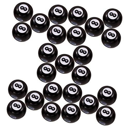 SEWACC 50 Stück Acryl-Pool-Perlen-Armband Bausatz Billard runde Perlenperlen Perlen-Kits acrylkugel bastelzeug für runde Acrylperlen Schmuckherstellung aus Perlen Black von SEWACC