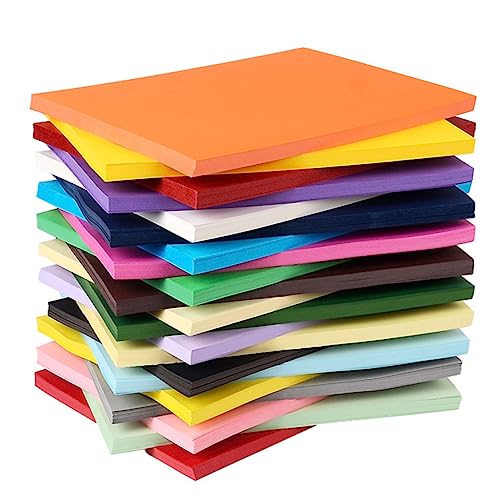 SEWACC 50 Stück DIY-Papier farbiges Papier für Kinder farbiges Kopierpapier Papierfalten farbiges papierhandwerk kinder bastelset basteln für kinder buntpapier Papier falten buntes Papier von SEWACC