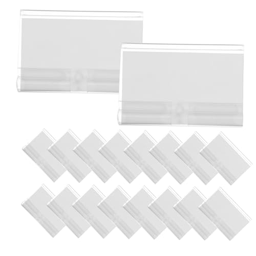 SEWACC 50set Transparenter Haken-etikettenhalter Bretter Griffaufkleber Kleiderbügelständer Anti-rutsch-schneidebrett Produktlogo Rutschfestes Zubehör Cooler Stifthalter Band Block Papier von SEWACC