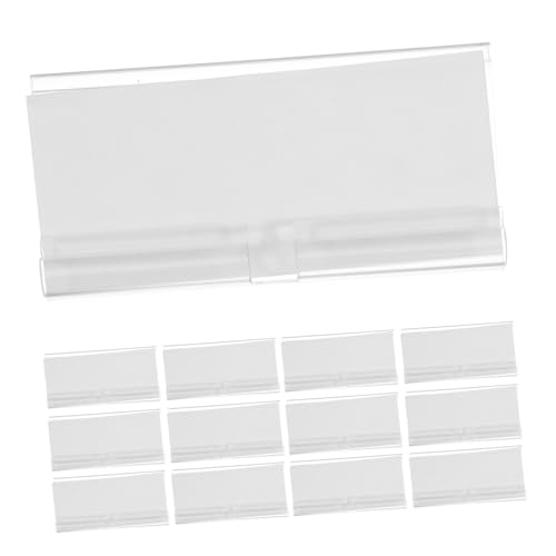 SEWACC 50set Transparenter Haken-etikettenhalter Schieberegler Staubdichte Abdeckung Klavierabdeckung Drahtgestell-etikett Hut-handschuh-clips Dichtungssatz Etikettenregaletikett Papier von SEWACC