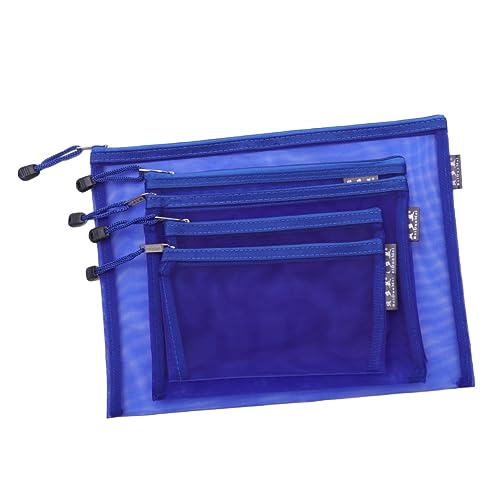 SEWACC 5St Aktentasche aus Mesh handy halterung handyhalterung mobile phone bracket blaue säcke Reisenetzbeutel halter für stiftbeutel aufbewahrungstasche Tasche für Aktenordner Blue von SEWACC