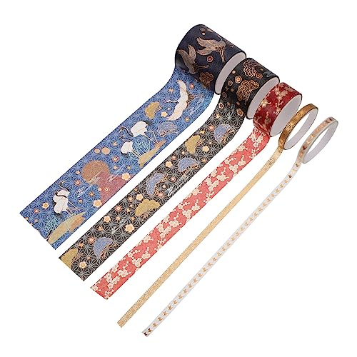 SEWACC 5St Klebeband the washi tape bastelzeug Geschenkdekoration Handkontodekoration dekorative Bänder selbstklebendes Washi-Tape Handkontenbänder Fotoalbumband Japanisches Papier von SEWACC