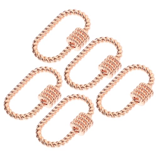 SEWACC 5st Charms Zum Selbermachen Von Schmuck Schmuckanhänger Armband-anhänger Anhänger in Form Einer Schnalle Schmuck Diy Anhänger Charm-anhänger Selber Machen Reize Rose Gold Legierung von SEWACC