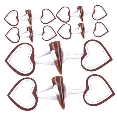 SEWACC 6 Paare Imitation Horn Knebelknöpfe für Mäntel und Jacken Verschlussknöpfe Einfach zu Verwenden Stilvolle Ersatz Knebelverschlüsse für Kleidung und Lederbekleidung SEWACC 6 Paare Imitation Horn Knebelknöpfe für Mäntel und Jacken Verschlussknöpfe Einfach zu Verwenden Stilvolle Ersatz Knebelverschlüsse für Kleidung und Lederbekleidung von SEWACC