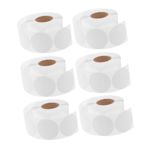 SEWACC 6 Rollen Weiße Runde Siegelaufkleber Selbstklebend Verpackungsetiketten für Geschenkverpackung Glasbehälter Versand Blanko Aufkleber für Zuhause Geschäft SEWACC 6 Rollen Weiße Runde Siegelaufkleber Selbstklebend Verpackungsetiketten für Geschenkverpackung Glasbehälter Versand Blanko Aufkleber für Zuhause Geschäft von SEWACC