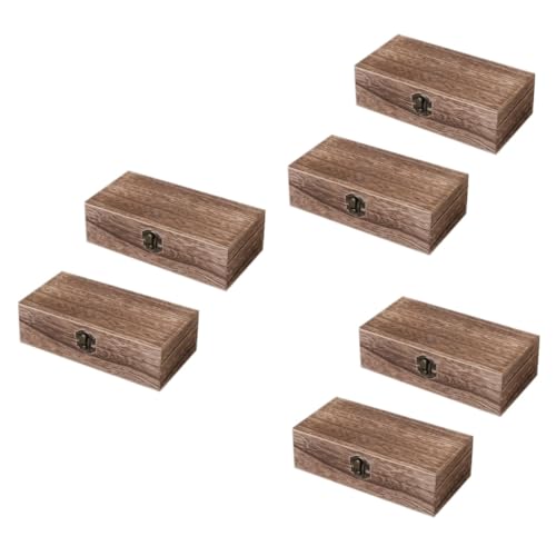 SEWACC 6 Stk Holzkasten Organizer Für Schmuckketten Antikes Dekor Schmuckorganisator Für Halsketten Schmuck Organizer Klar -schmuckkästchen Mini-schatztruhe Schmuck-organizer von SEWACC