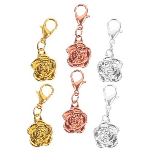 SEWACC 6 Stück Rosen Karabinerverschluss Magnetschnallen Für Halskette Magnetverschlüsse Magnetischer Rosen Charm Magnetische Armbandverschlüsse Schmuck DIY Zubehör Rosa Magnet von SEWACC