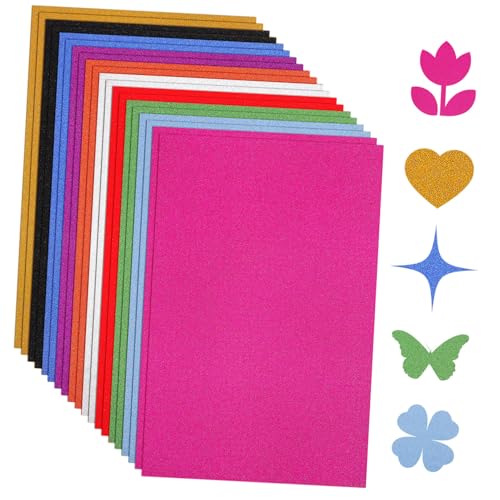 SEWACC 60 Blatt Glitzer Bastelkarton M² Gemischte Farben Glitter Cardstock für Scrapbooking Kartenherstellung Papier Basteln Dekoration SEWACC 60 Blatt Glitzer Bastelkarton M² Gemischte Farben Glitter Cardstock für Scrapbooking Kartenherstellung Papier Basteln Dekoration von SEWACC